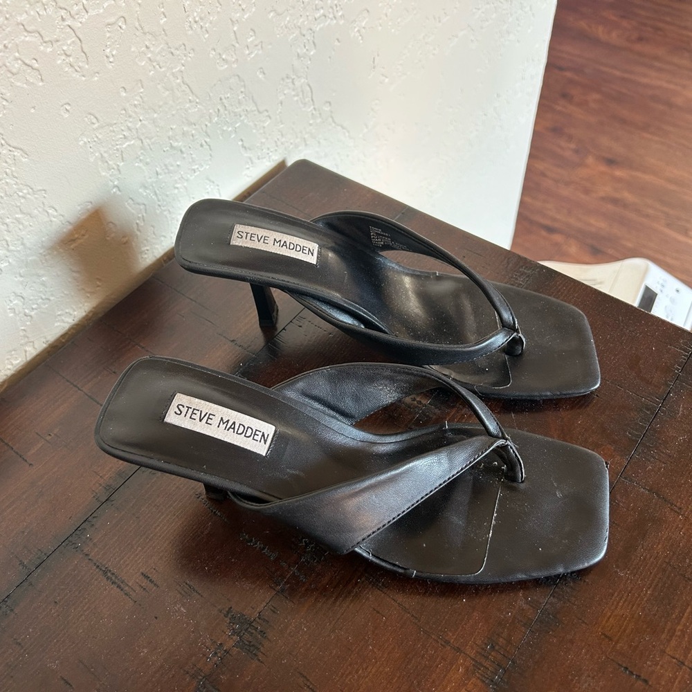 Steve Madden Black Heeled Sandals